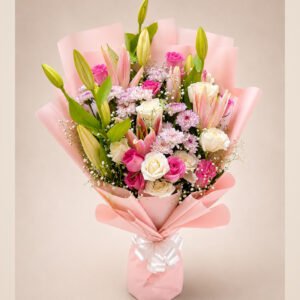 Lily, Rose & Purple Flower Bouquet